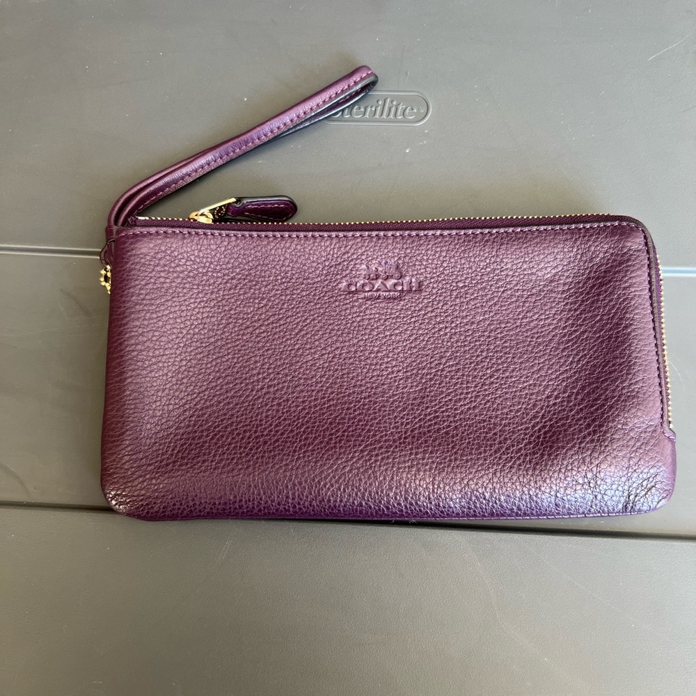 Coach double wristlet